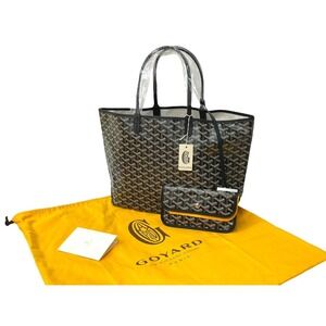 GOYARD Saint Louis tote bag black coated canvas